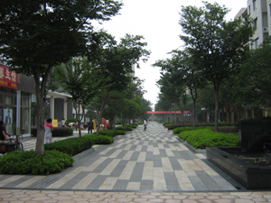 Leading into the town square