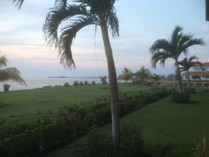 Scenic landscape overlooking the beach