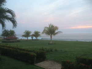 Scenic landscape overlooking the beach