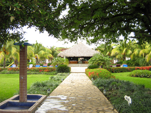 Rear view of the main clubhouse