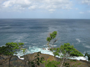 Ocean views from cliffside home