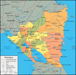 Nicaragua map