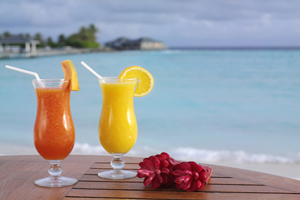Drinks by the sea